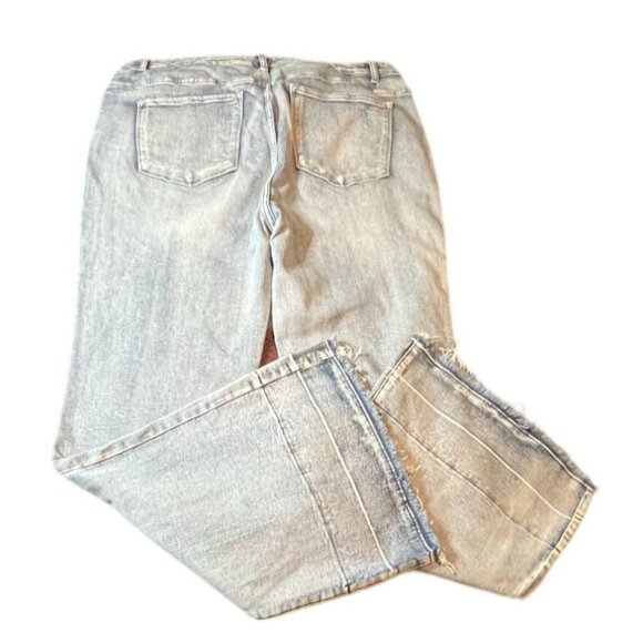 Blakeley Blue Flare Romi Tummy control  Jeans 5X Frayed Hem Boho 5XL (26) Tall - Picture 8 of 9